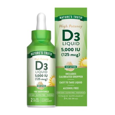 Nature`s Truth Vitamin D3 5000IU (125mcg) Liquid, 59ml