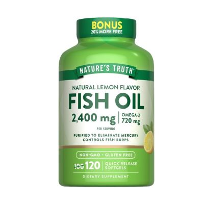 Nature’s Truth Omega-3 Fish Oil 2400mg x 120 Quick Release Softgels