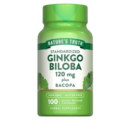 Nature’s Truth Ginkgo Biloba Extract 120mg with Bacopa x 100 Quick Release Capsules