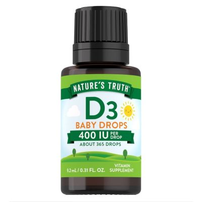 Nature’s Truth Vitamin D3 Baby Liquid Drops 400 IU (10mcg), 9.2ml