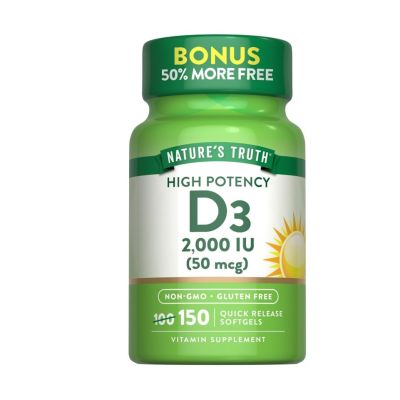 Nature’s Truth Vitamin D3 2000 IU x 150 Softgels