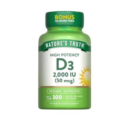 Nature’s Truth Vitamin D3 2000 IU x 300 Softgels