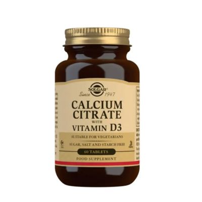 Solgar Calcium Citrate with Vitamin D x 60 Tablets
