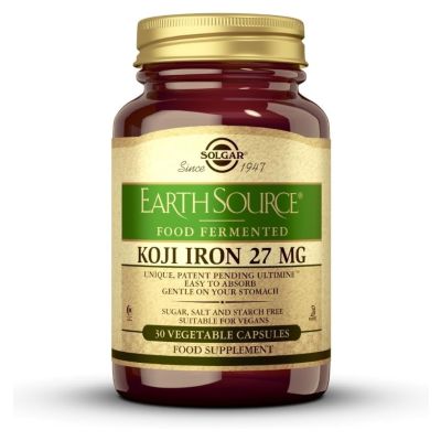 Solgar Earth Source Koji Iron 27mg x 30 Vegatable Capsules