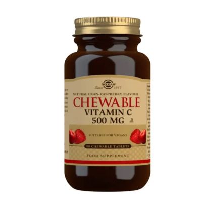 Solgar Vitamin C 500mg Raspberry Flavour x 90 Chewable Tablets