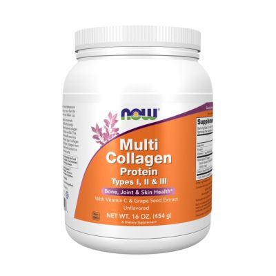 Now Multi Collagen Protein Types I, II & III Powder, 454g