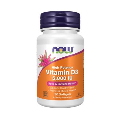 Now Vitamin D3 5000 IU x 30 Softgels