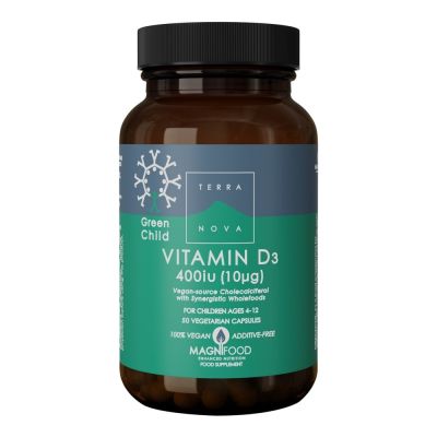 Terranova Green Child Vitamin D3 400IU X 50 Kapsula 