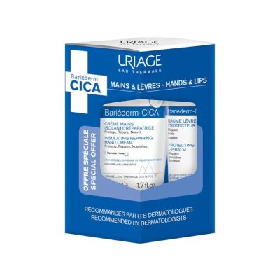 Uriage Bariederm Cica Hand Cream & Lip Balm Promo Set