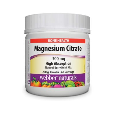 Webber Naturals Magnesium Citrate 300mg Powder, 200g