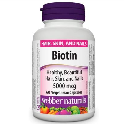 Webber Naturals Biotin 5,000mcg x 60 Capsules