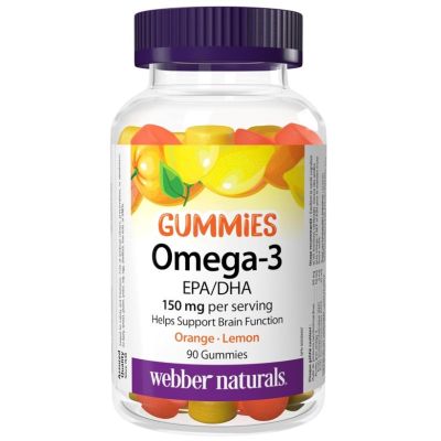 Webber Naturals Omega-3 EPA/DHA 150mg x 90 Gummies