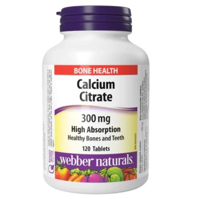 Webber Naturals Calcium Citrate 300mg x 120 Tablets