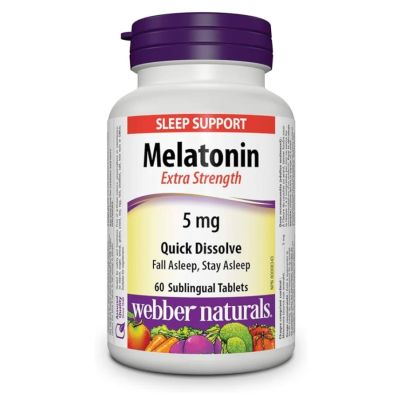 Webber Naturals Melatonin 5mg  x 60 Sublingual Tablets