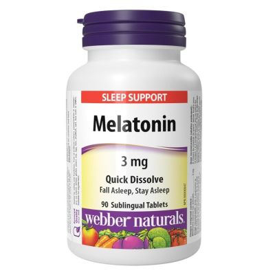 Webber Naturals Melatonin 3mg Quick Dissolve x 90 Sublingual Tablets