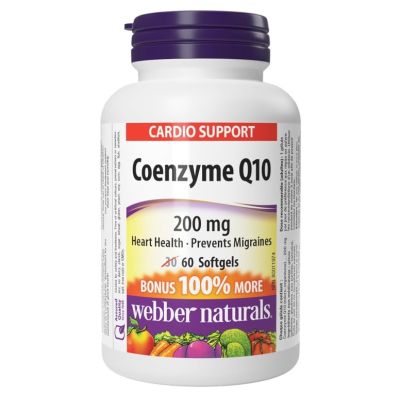 Webber Naturals Coenzyme Q10 200mg x 60 Softgels