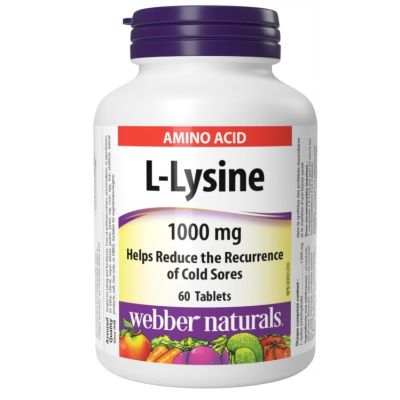 Webber Naturals L-Lysine 1000mg x 60 Tablets